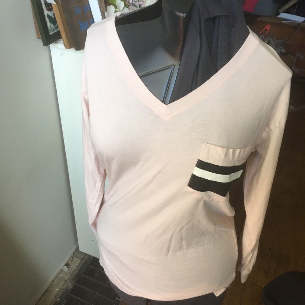Victoria’s Secret pink long sleeve XS baseball tee